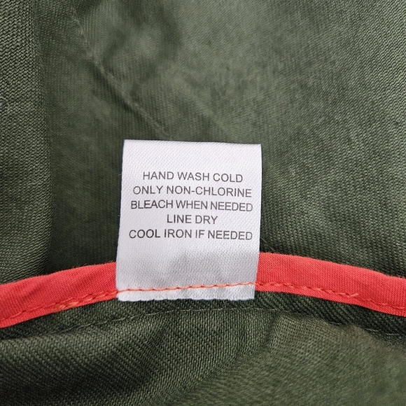 Market & Spruce Utility Cargo Jacket Olive Green Long Sleeve Button Zip Large - Picture 7 of 7